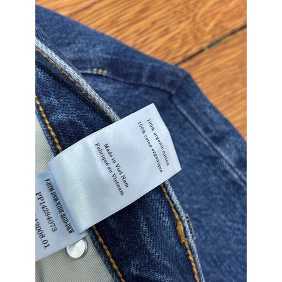 Everlane Womens Way-Wide Crop Jeans Size 29 31x20 Blue Dark Wash Denim Cropped - Picture 7 of 8